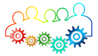 Image of gears representing different online resources